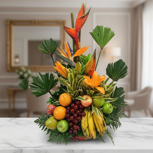 Flower Arrangement with Alpha Fruits