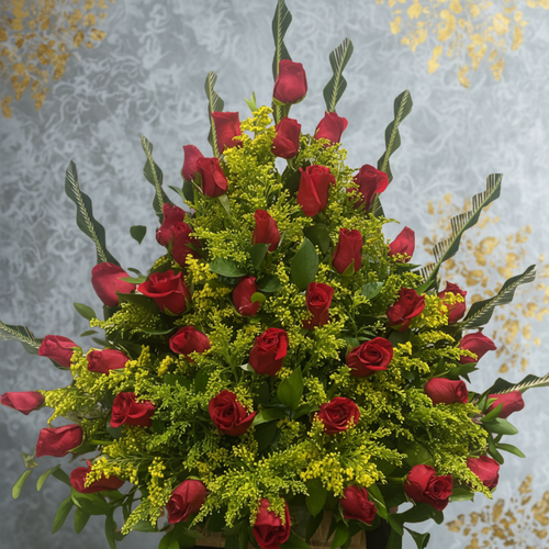 Cupid Floral Arrangement with Roses